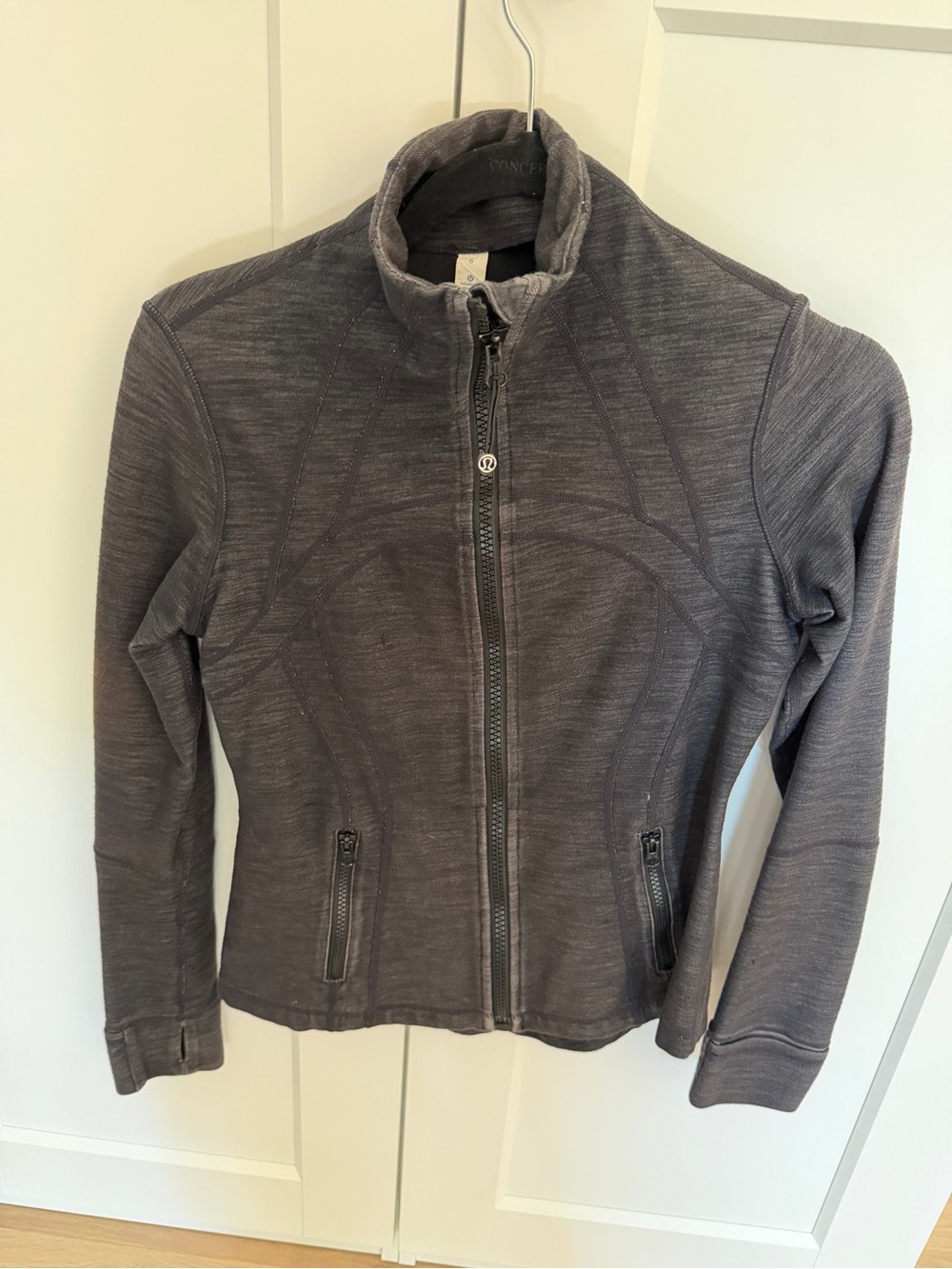 lululemon athletica Women's Heather Gray Zip Bomber Jacket